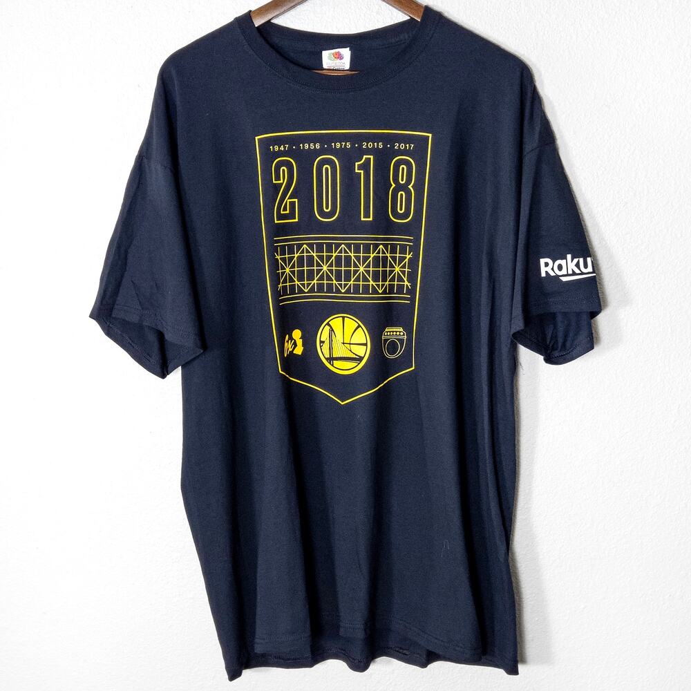 Golden State Warriors 2018 Championship Shirt Navy XL NBA Streetwear
